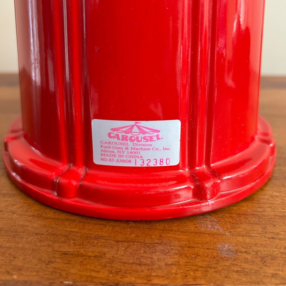 Red Classic Candy Gumball Machine Dispenser - Picture 4 of 5